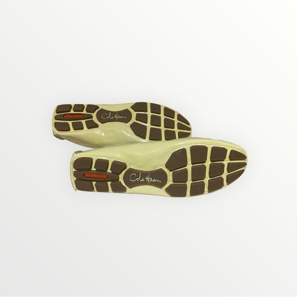 Cole Haan Yellow Patent Driving Loafers Nike Air Sole - Picture 3 of 7